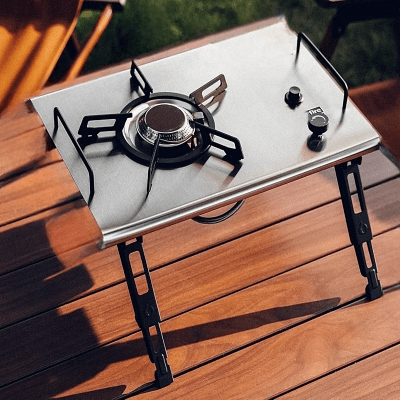 Réchaud à gaz camping - CampGasStove™ - Gris - Bonheur du Camping