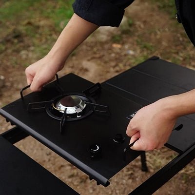 Réchaud à gaz camping - CampGasStove™ - Noir - Bonheur du Camping